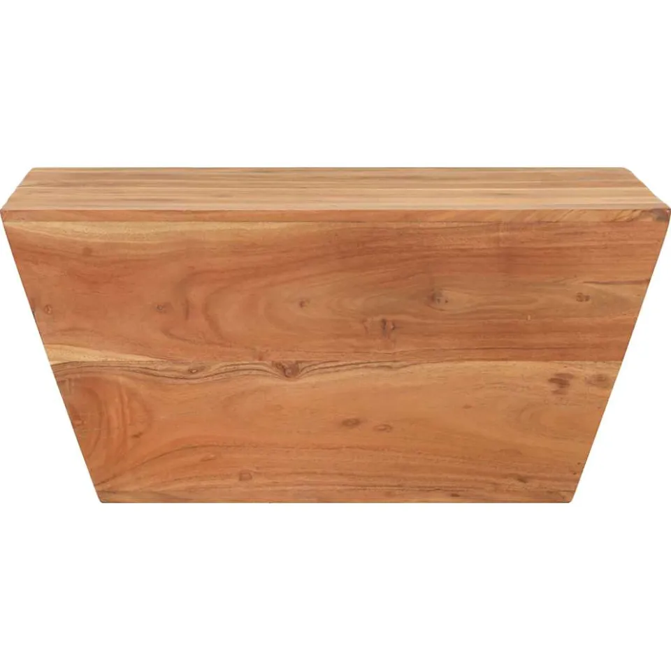 vidaXL Salontafel V-vormig 66x66x30 cm massief acaciahout bruin, foto 2