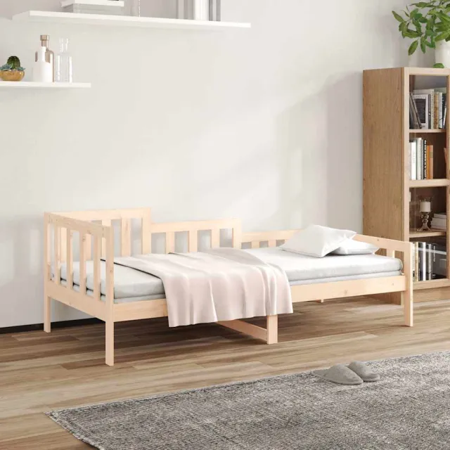 vidaXL Slaapbank zonder matras 90x200 cm massief grenenhout Bruin