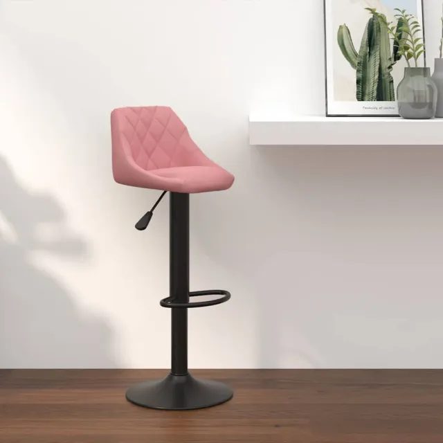 vidaXL Barkruk fluweel roze, foto 2