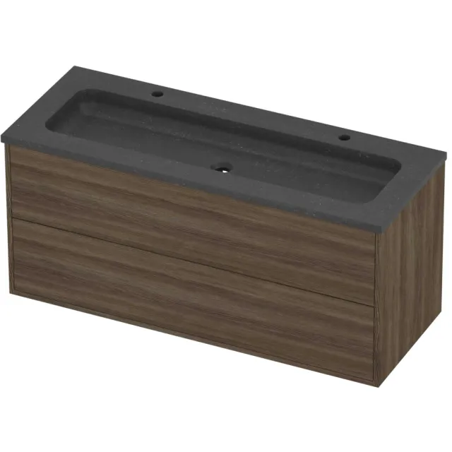 Proline Rollo Badmeubelset Hardsteen Elegant In Kader 120x46x54 cm Blue Stone Vital Oak Eiken