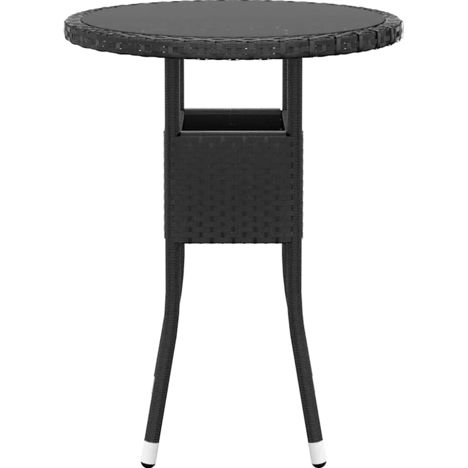 vidaXL 3-delige Tuinset poly rattan zwart, foto 4