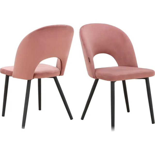 Notio Living Nancy-Stoel - 2 Pack - Rose Rood