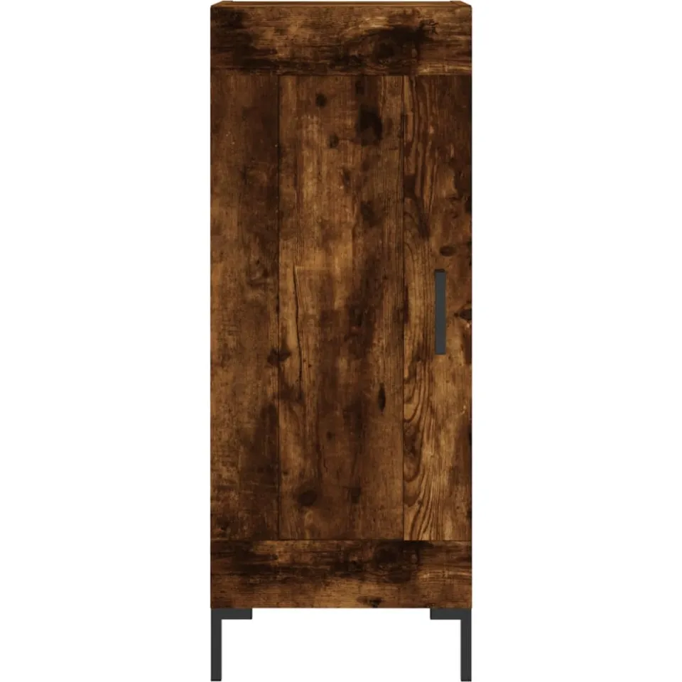 vidaXL Dressoir 34,5x34x90 cm bewerkt hout gerookt eiken