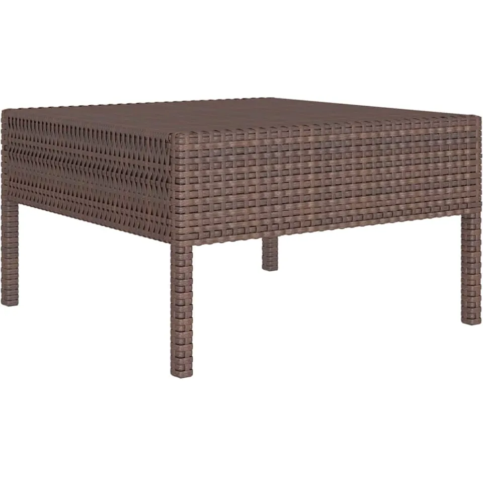 vidaXL 2-delige Loungeset met kussens poly rattan bruin, foto 4