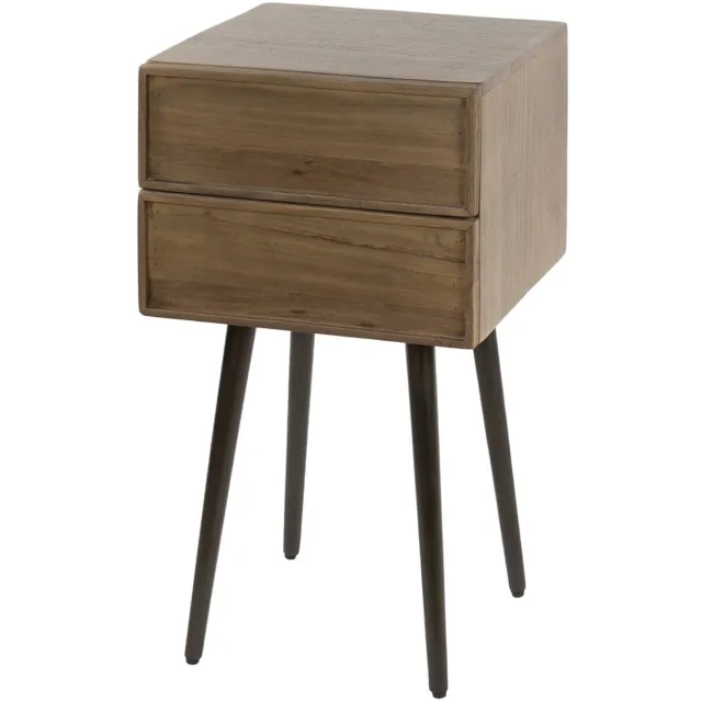 G***-M Giga Meubel Nachtkastje Frame - Bruin Acaciahout - 35x35x61cm