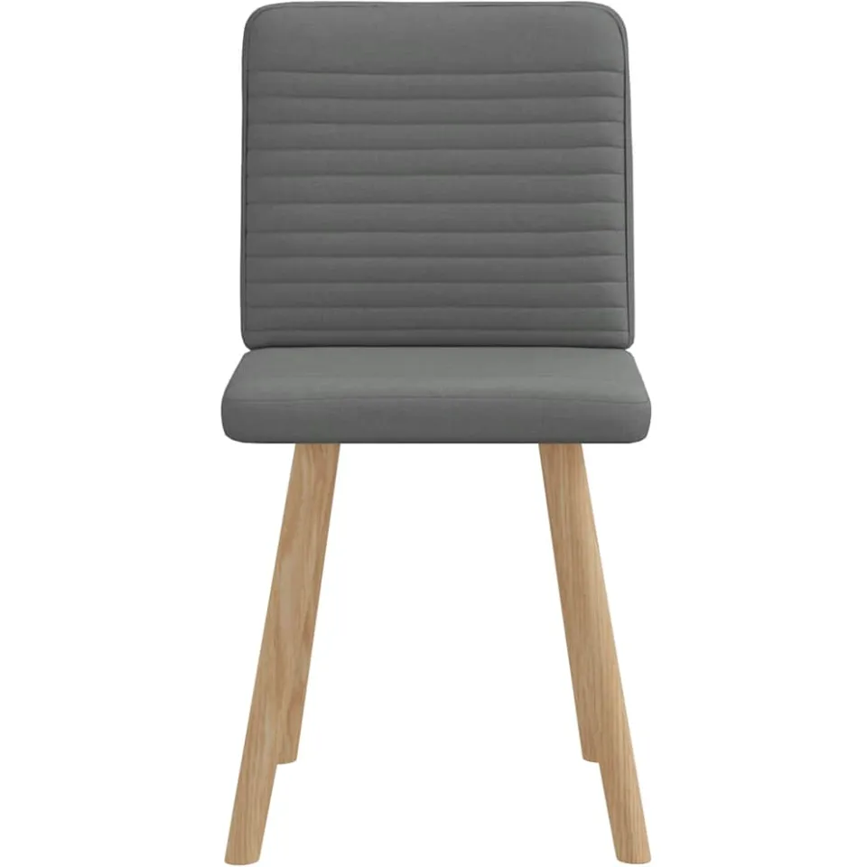 vidaXL Eetkamerstoelen 2 st stof donkergrijs