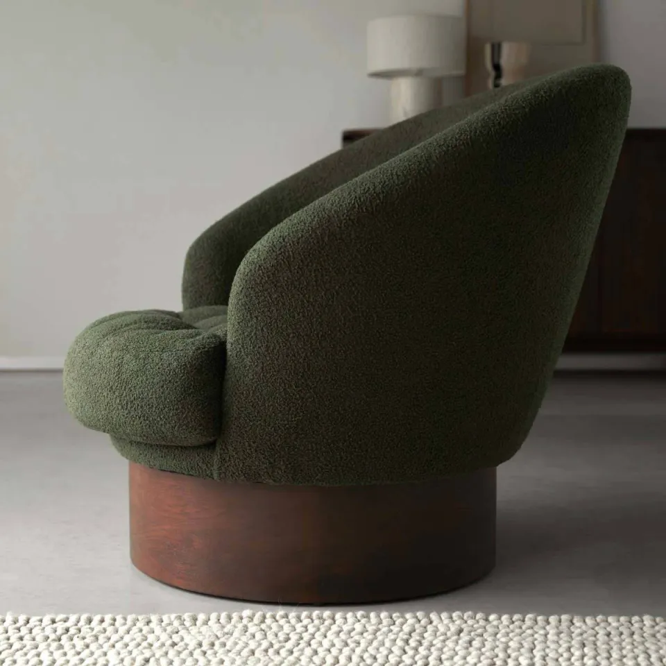 Tikamoon Ines - Fauteuil Donkergroen