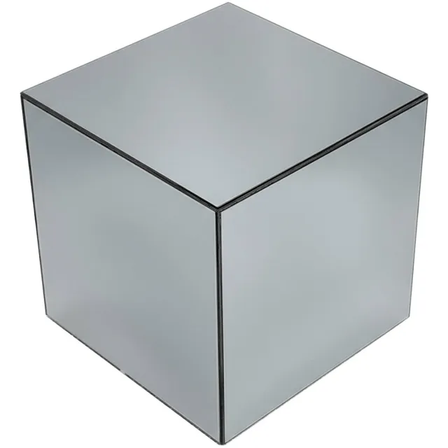 sweeek Bijzettafel kubus spiegelglas 35cm - mirage Transparant