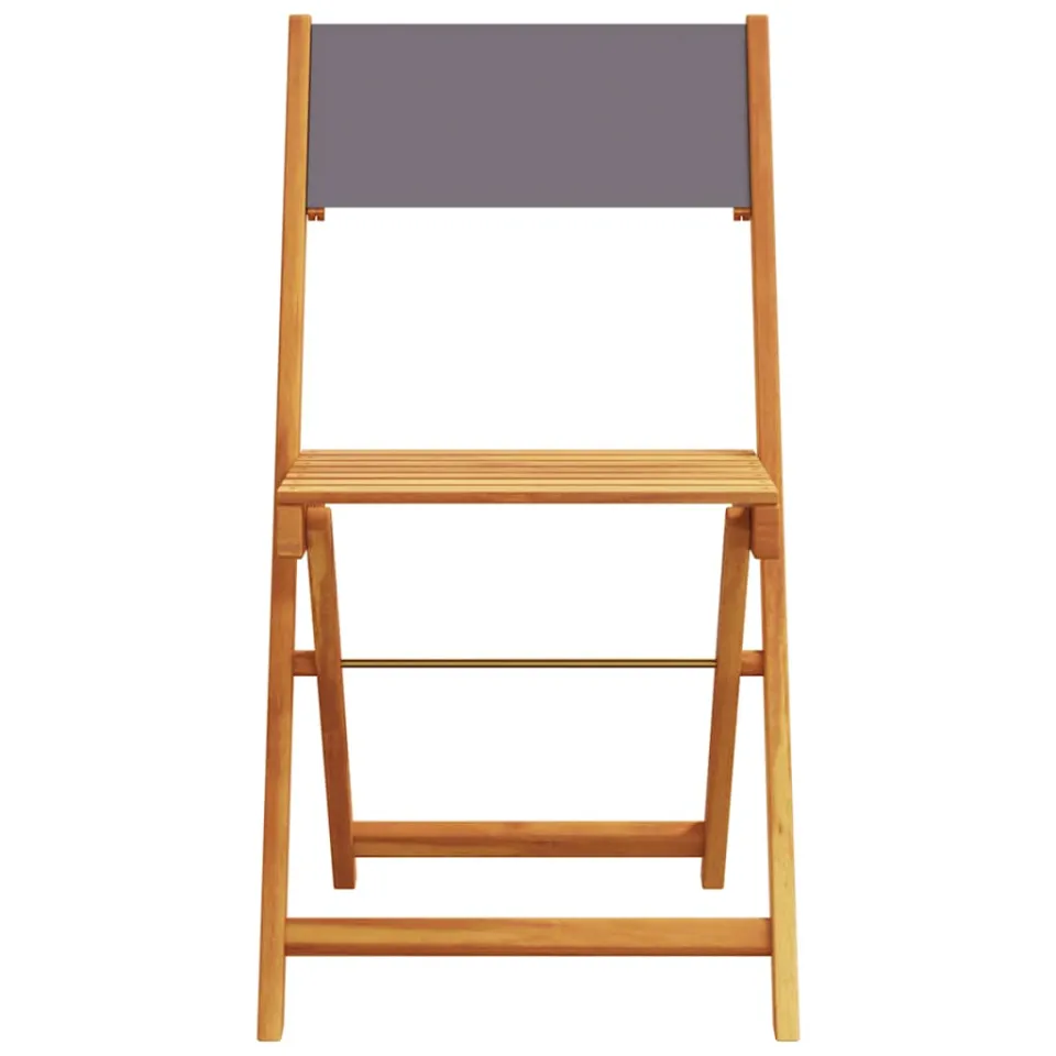 vidaXL 3-delige Bistroset stof en massief hout antracietkleurig, foto 4