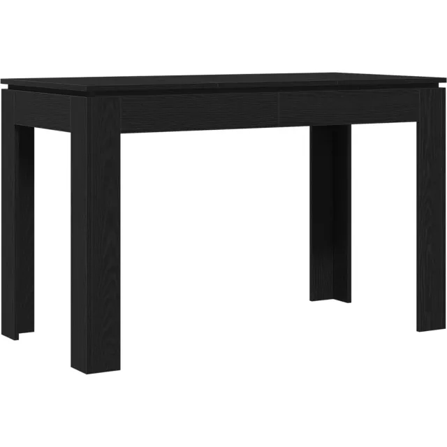 vidaXL Eettafel - 120x60x76 - cm - spaanplaat - zwart - eikenkleurig Zwart eiken