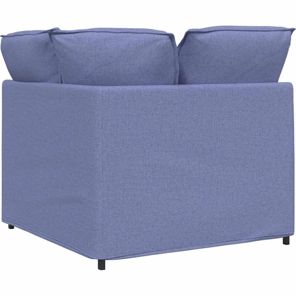 vidaXL Modulaire hoekmodule bank met kussens 100 cm spijkerblauw blauw, foto 4