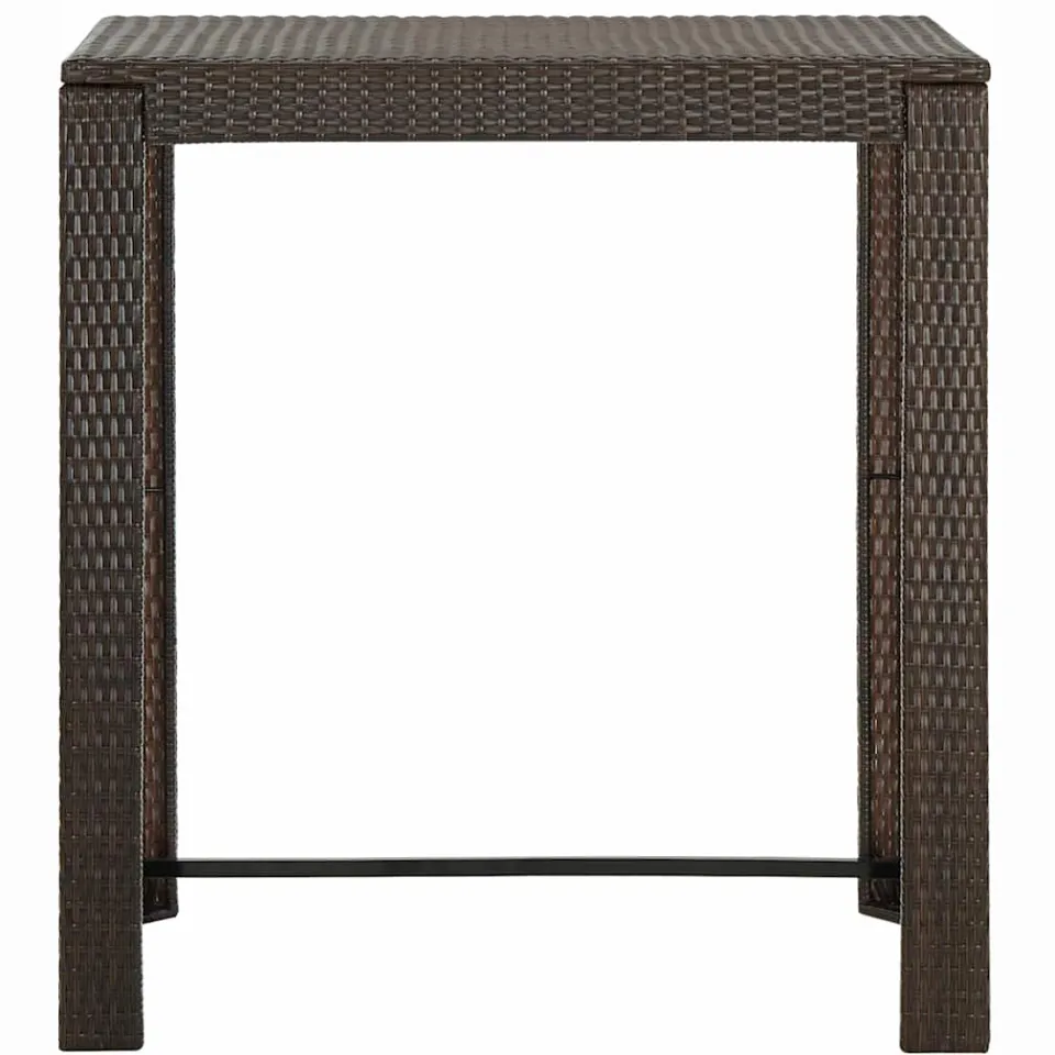 vidaXL Tuinbartafel 100x60,5x110,5 cm poly rattan bruin, foto 2