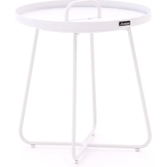 Manifesto Furniture Manifesto Pito bijzet tuintafel ø 50cm (h:55cm) Wit