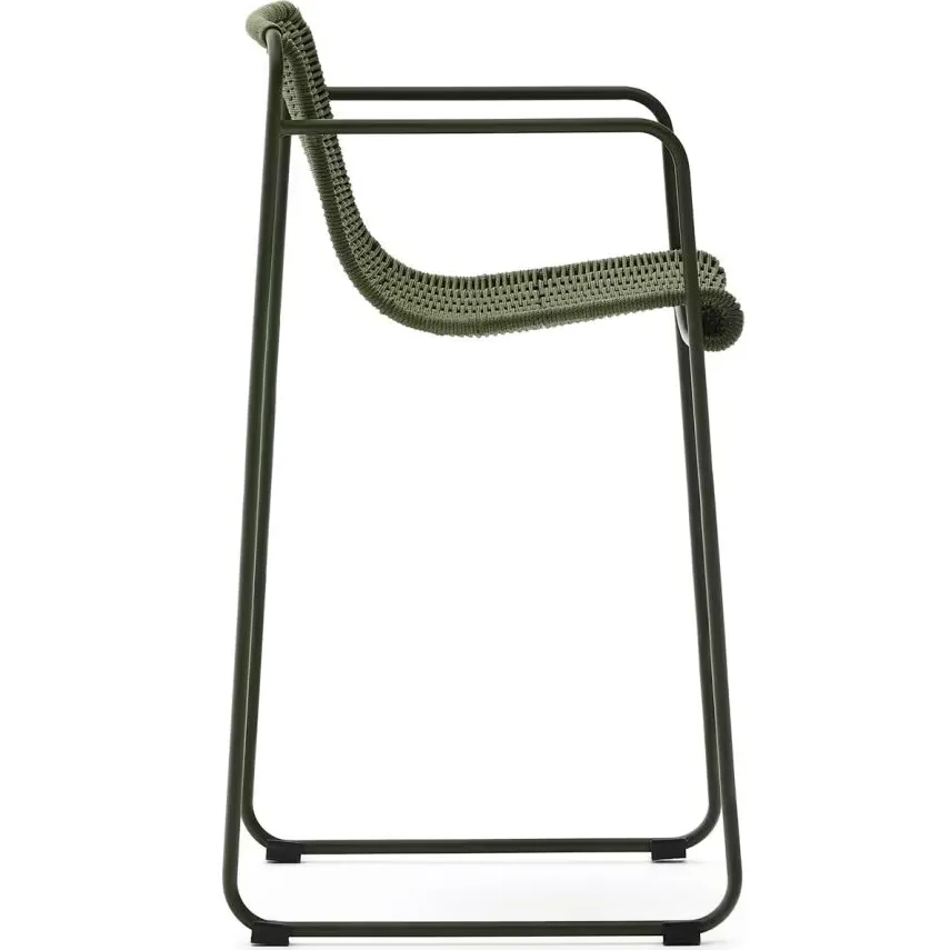 Kave Home Maurina outdoor barkruk groen, foto 3