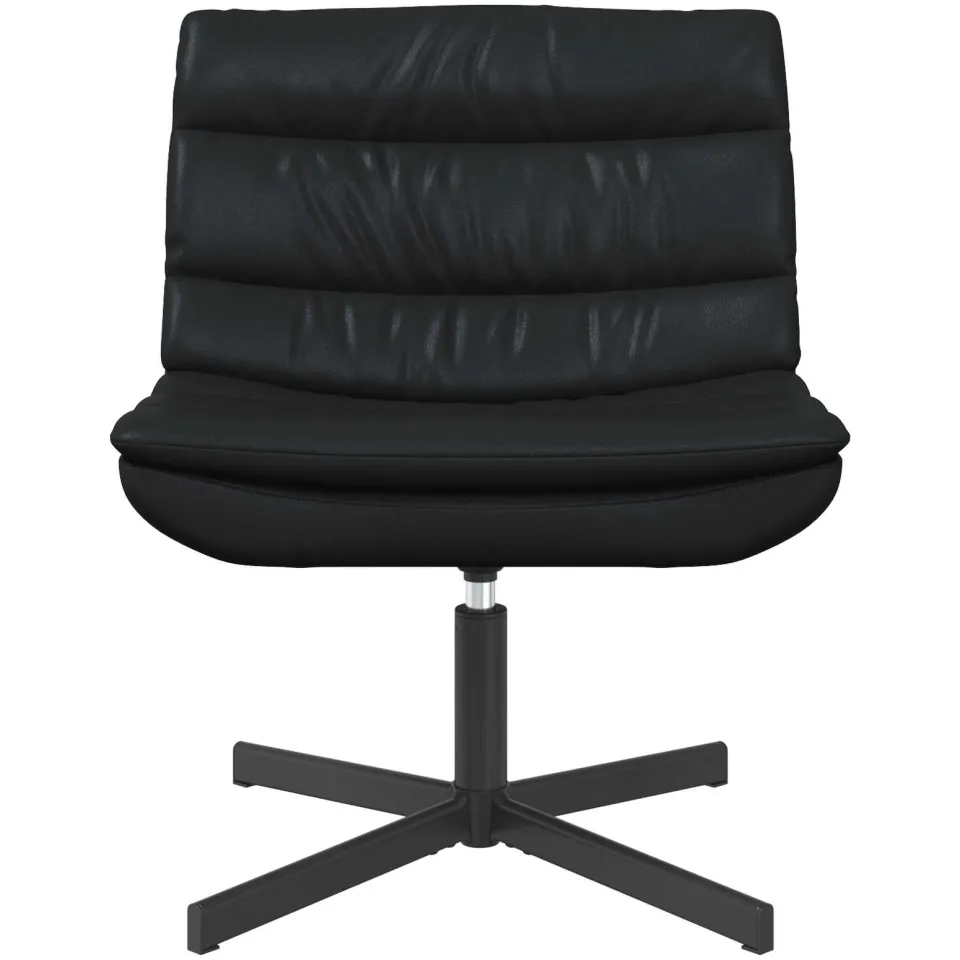 vidaXL Draaistoel Zwart 63 x 75 x 76 cm Glanzend PU, foto 2