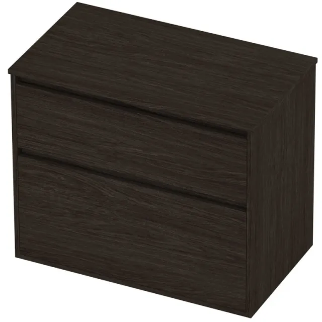 Proline Deck Badmeubelset Greeploos Asymmetrisch Kader 80x46x67 cm Mokka Oak Eiken