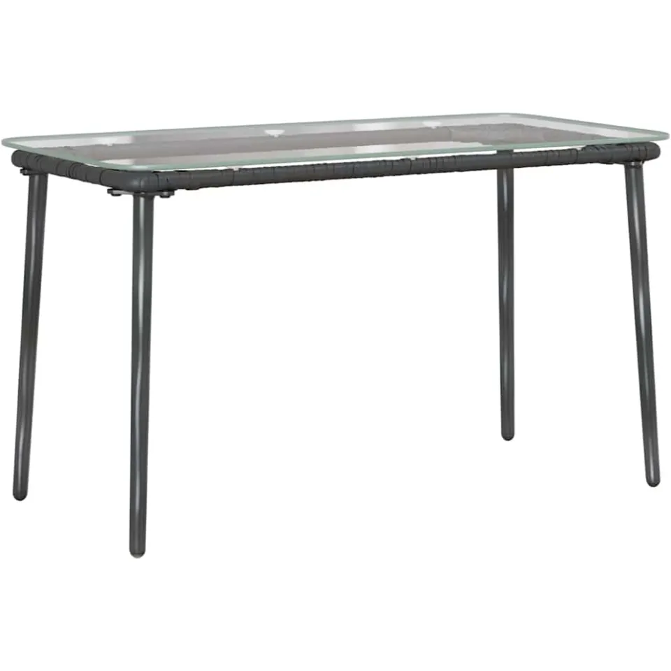 vidaXL Tuinstafel Zwart 80 x 40 x 45 cm poly rattan