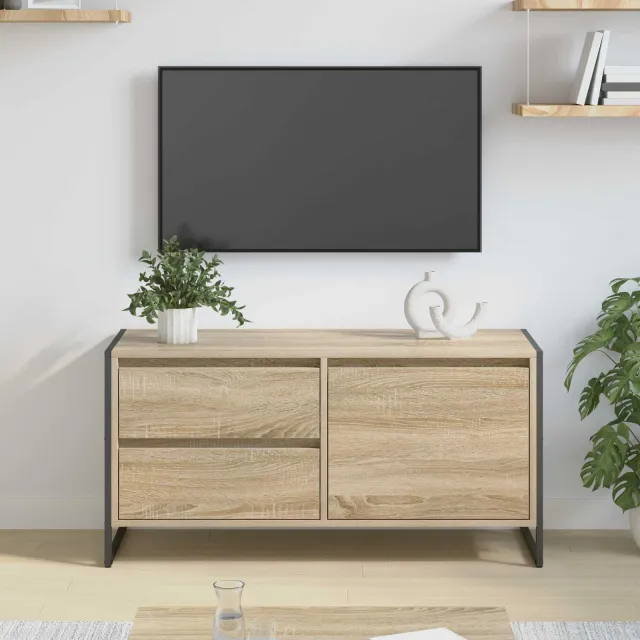 vidaXL TV-kast 100 x 36 x 49.5 cm Sonoma Eiken Bewerkt hout, foto 2