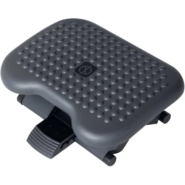 Lunpog Voetensteun - Bureauvoetensteun - In hoogte verstelbaar - 46 cm x 35 cm x 11–17 cm - Ergonomische voetensteun - Geschikt voor kantoor en thuiswerkplekken - Grijs Dunkelgrau
