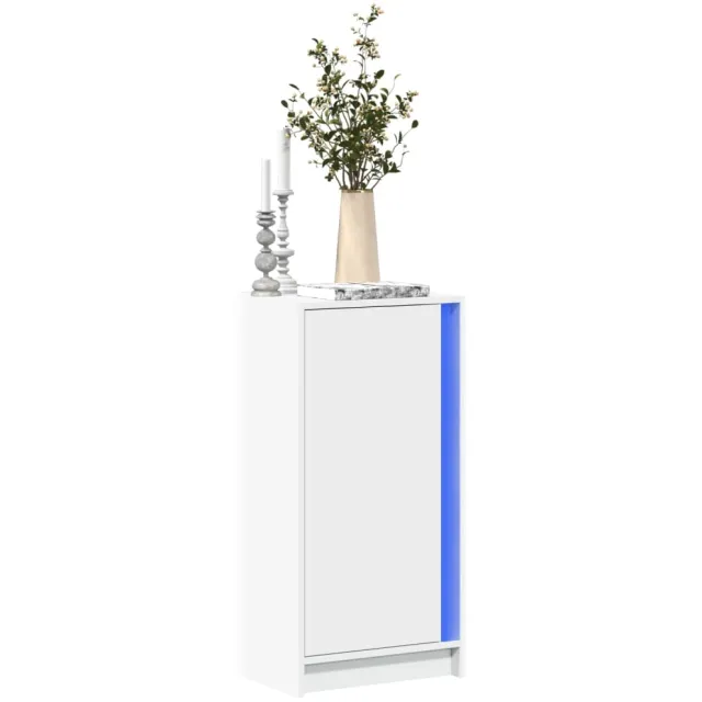 vidaXL Dressoir met LED 42,5x34x85 cm bewerkt hout wit