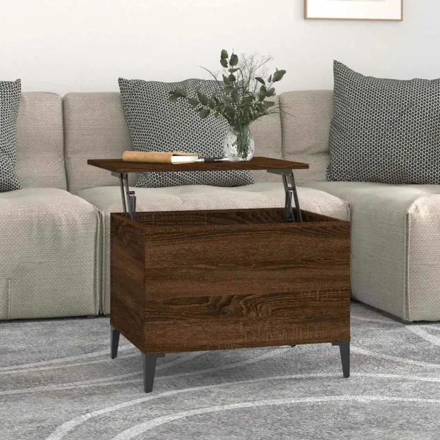 vidaXL Salontafel 60x44,5x45 cm bewerkt hout bruin eikenkleur, foto 2
