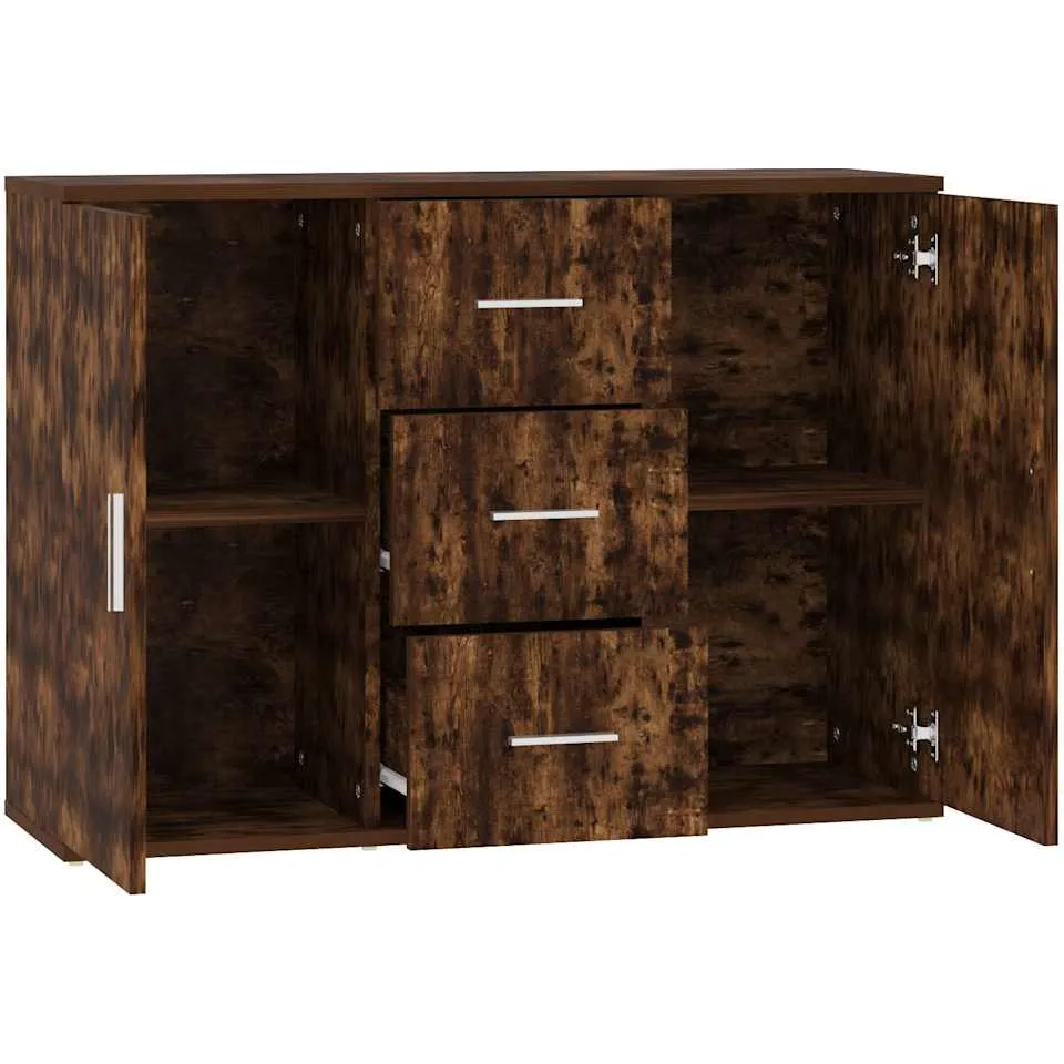vidaXL Dressoir 91x29,5x65 cm bewerkt hout gerookt eikenkleurig, foto 4