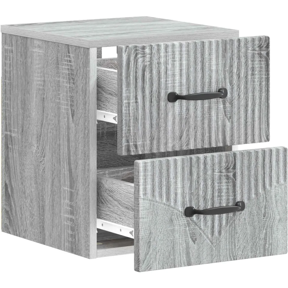 vidaXL Wandbeugel Bedkast Grijs sonoma 34,5 x 33 x 40 cm Bewerkt hout, foto 4