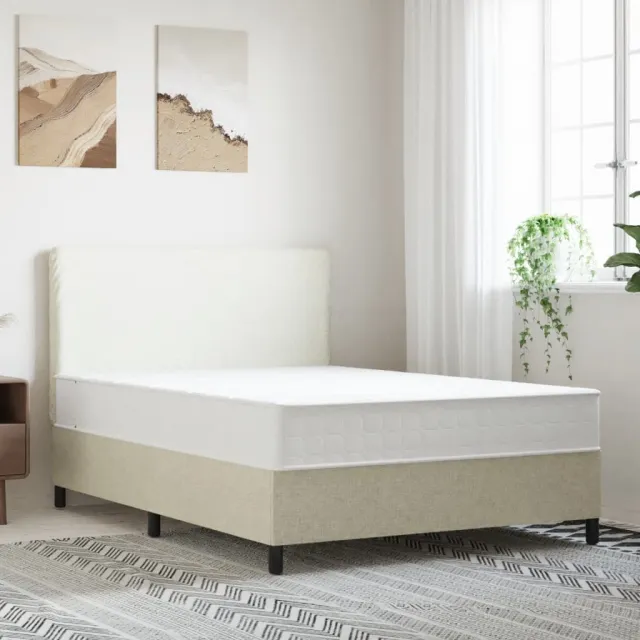 vidaXL Pocketveringmatras middelhard-hard 140x200 cm Wit