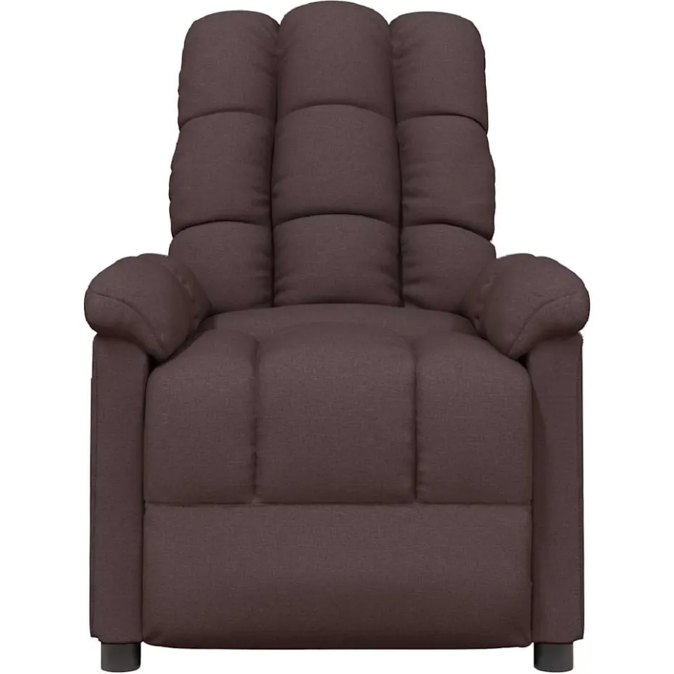 vidaXL Massagestoel stof donkerbruin