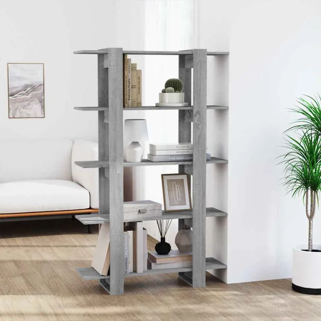 vidaXL Boekenkast/kamerscherm 100x30x160 cm grijs sonoma eikenkleurig, foto 2