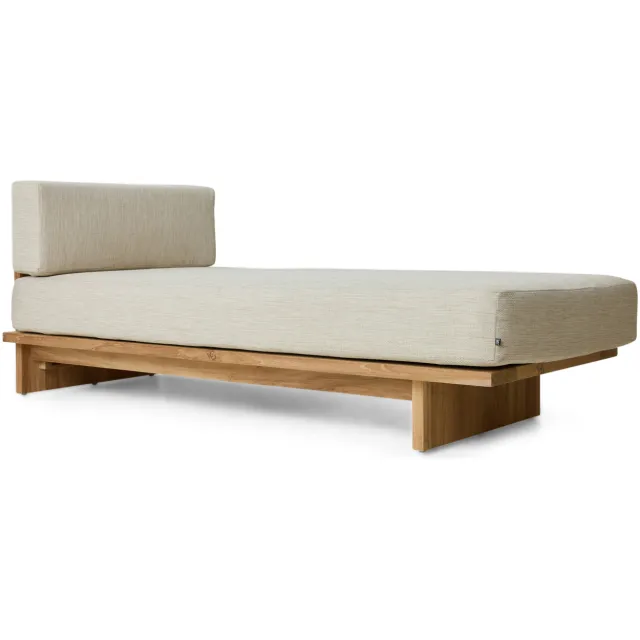 HKLIVING ligbed buiten teak naturel, foto 2