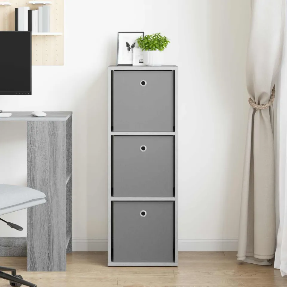 vidaXL Dressoir Grijs Sonoma 35 x 32 x 99,5 cm, foto 3