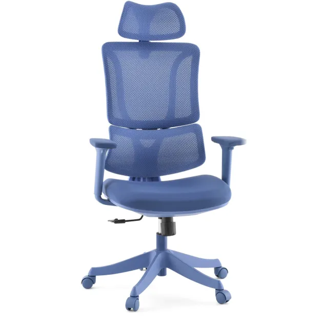 MyBuero Bureaustoel / Draaistoel Ergomy Colore 3D netstof / Zitting stof blauw mybuero