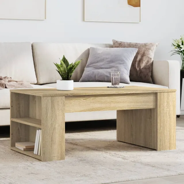 vidaXL Salontafel 102x55x42 cm bewerkt hout sonoma eikenkleurig, foto 2