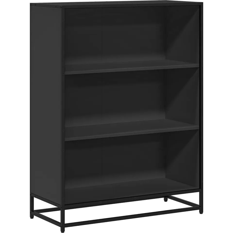 vidaXL Boekenkast 80,5x35x107,5 cm bewerkt hout zwart, foto 3