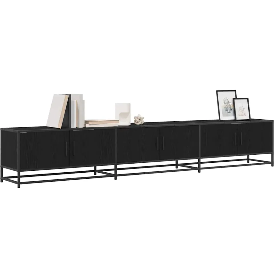 vidaXL TV Eenheden 240 x 35 x 41 cm Zwart Eiken