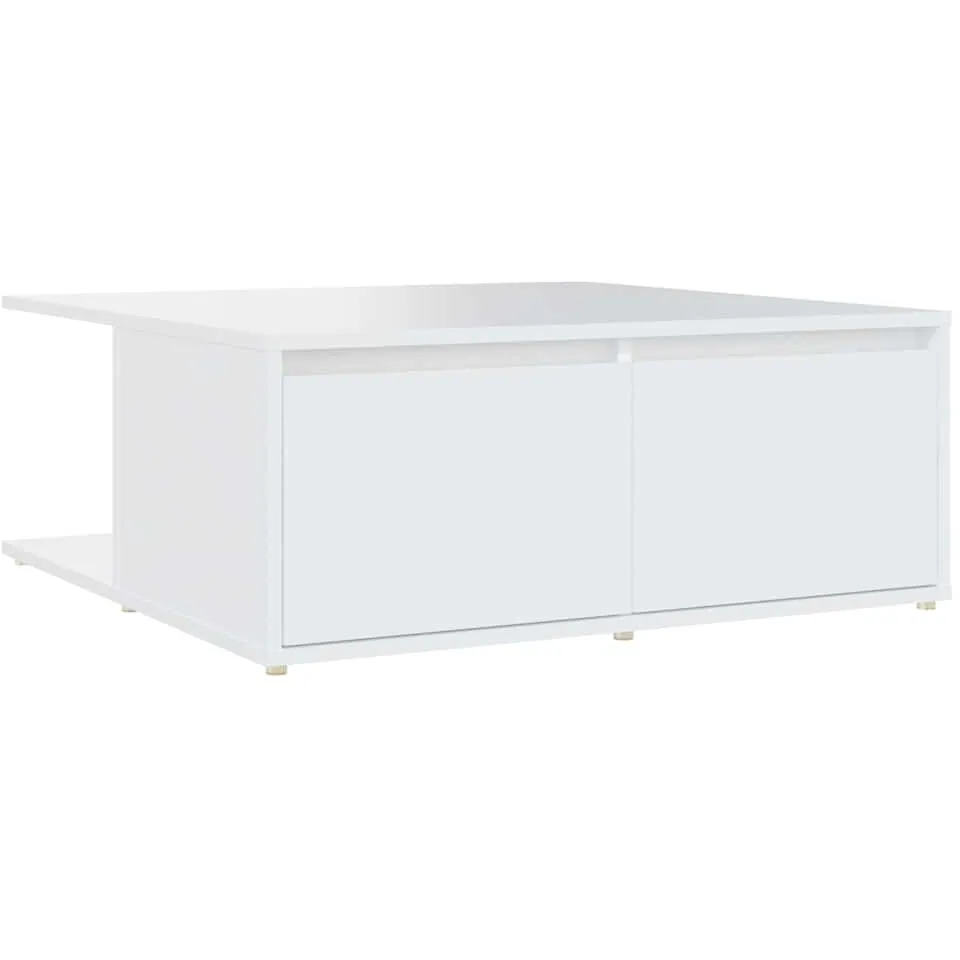 vidaXL Salontafel 80x80x31 cm bewerkt hout wit, foto 3
