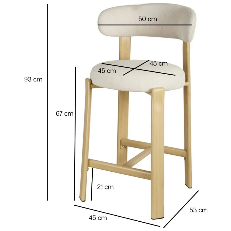 Giga Meubel Märsta barkruk beige, foto 4
