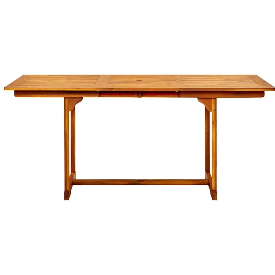 vidaXL Tuintafel (120-170)x80x75 cm massief acaciahout bruin, foto 4