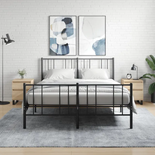 vidaXL Nachtkastjes 2 st 40x35x50 cm sonoma eikenkleurig, foto 2