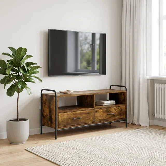 vidaXL Tv-meubel 67,5 x 33 x 50 cm Gerookt eiken Bewerkt hout, foto 2