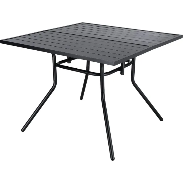 VDD Tuintafel – Buitentafel – gecoat ijzer – 100 x 73,5 cm Zwart