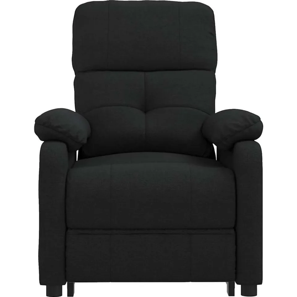 vidaXL Massagestoel elektrisch stof zwart