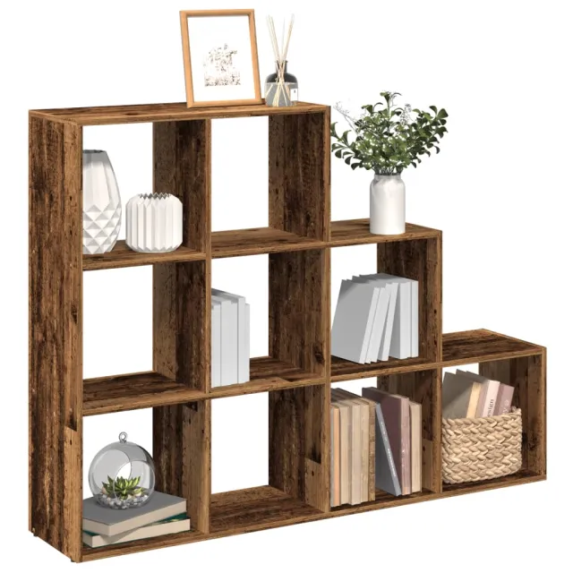 vidaXL Kamerscherm / boekenkast 137,5x29x103,5 cm hout oud hout Bruin