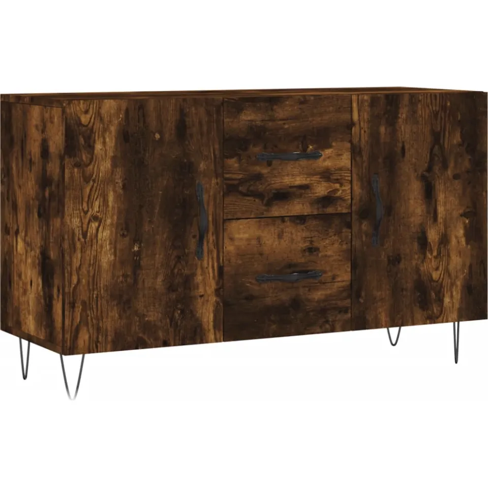 vidaXL Dressoir 100x36x60 cm bewerkt hout gerookt eikenkleurig, foto 3