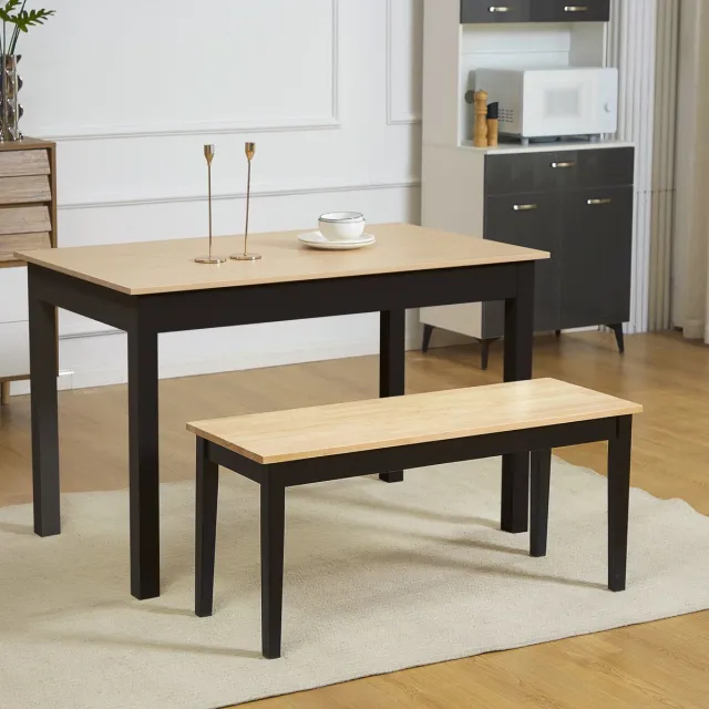 REDOM Eetbank - 2-zits - Houten frame - Voor keuken, eetkamer en hal - Scandinavisch & basic - Hout - Natuurlijk - 102 x 36 x 45 cm Natural