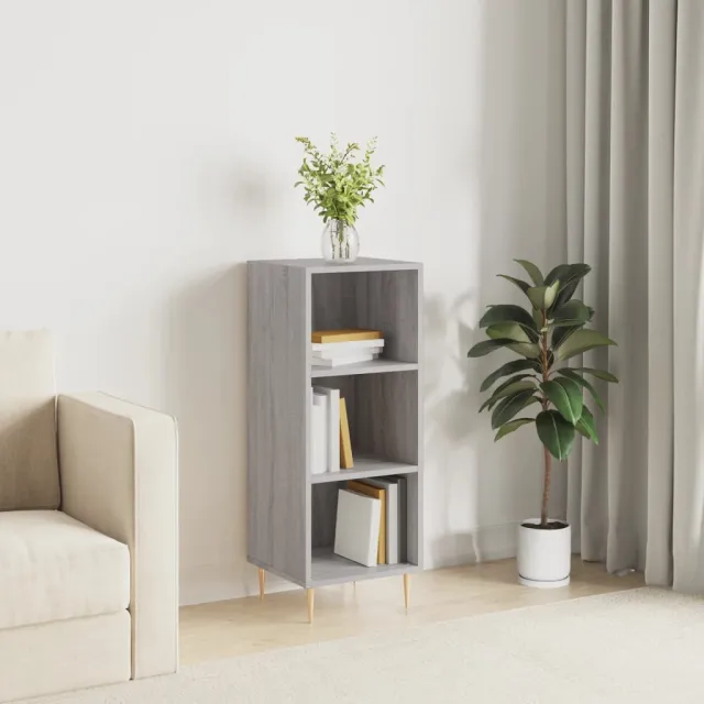vidaXL Dressoir 34,5x32,5x90 cm bewerkt hout grijs sonoma eikenkleurig, foto 2