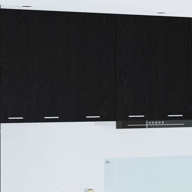 vidaXL Hangkast Zwarte Eik en Wit 40 x 31 x 80 cm Bewerkt hout