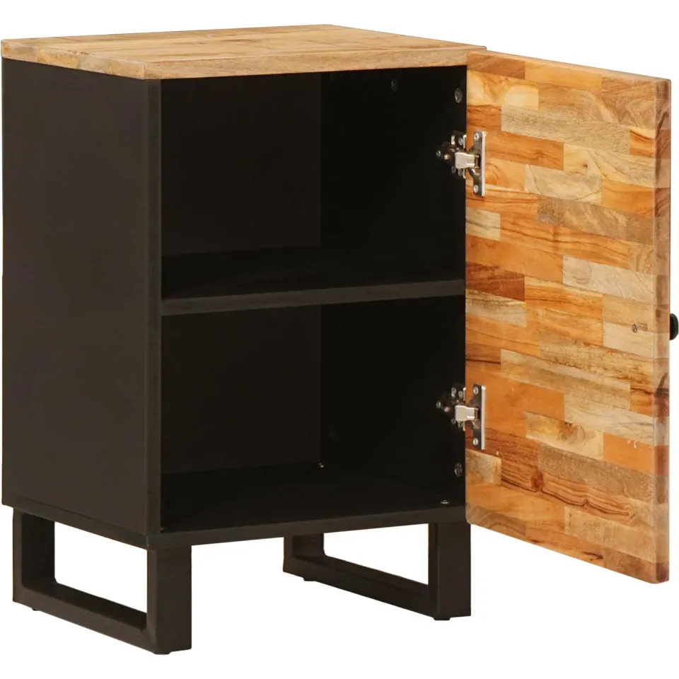 vidaXL Badkamerkast Naturel 38 x 33 x 58 cm Massief Mango Hout, foto 2