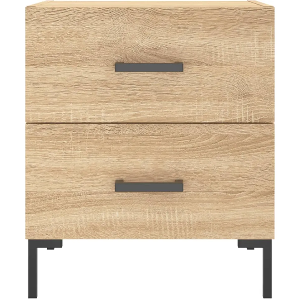 vidaXL Nachtkastje 40x35x47,5 cm bewerkt hout sonoma eikenkleurig, foto 4